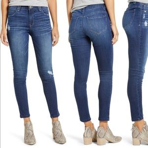 Wit & Wisdom Ab-Solution Distressed High Waist Ankle Skinny Jeans size 0P